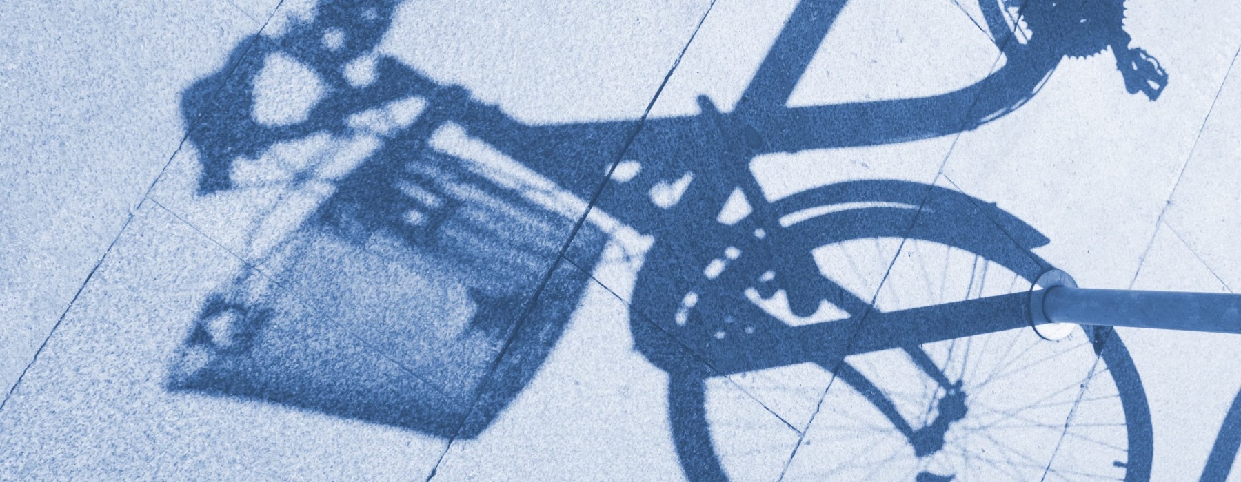 image of a bicycle's shadow